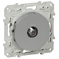 Дизайнерская розетка SAT одиночная, алюминий, S53R446 Schneider Electric, серия Odace