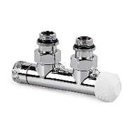 Дизайнерский клапан угловой для радиаторов для 2-х трубной системы отопления, справа, Tondera 1/2" хром 0684-1500C0E0 S.R.Rubinetterie