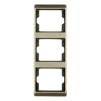 Дизайнерская рамка 3 местная, вертикальная, светло-бронзовый, матовый, алюминий, 13340001 Berker, серия Arsys