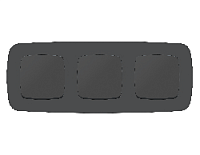 Дизайнерская рамка из термопластика 3 местная, графит мягкое касание, OF140803 Ambrella Volt