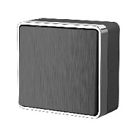 Дизайнерский выключатель, графит рифленый, W5012004 Werkel, одноклавишный проходной, серия Gallant