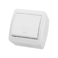 Дизайнерская кнопка звонковая IP44, белый, SQ1818-0016 TDM ELECTRIC, одноклавишный, серия Селигер