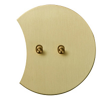 Дизайнерский выключатель проходной полукруглый, переключатель - капля, EU040204A02 Salvador, двухклавишный