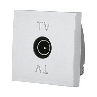 Дизайнерская розетка TV, серебристый металлик, 852103 LK Studio, оконечная, серия LK45