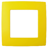 Дизайнерская рамка 1 местная, желтый, Б0019386 Эра, серия 12