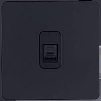 Розетка Ethernet RJ-45, SBAN11A1A13, черный, Salvador