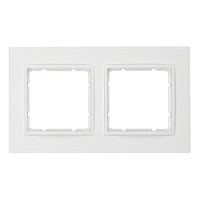 Дизайнерская рамка 2 местная, полярная белизна, матовый, 10126919 Berker, серия B.7