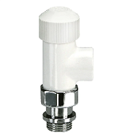 Дизайнерский клапан терморегулирующий осевой для радиатора, 1/2", белый 0631-1500VC0A S.R.Rubinetterie