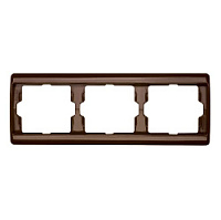 Дизайнерская рамка 3 местная, коричневый, глянцевый, 13730001 Berker, серия Arsys