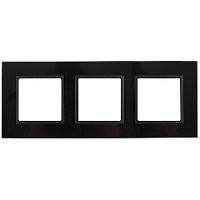 Дизайнерская рамка 3 местная, антрацит, Б0034510 Эра, серия Elegance