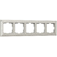 Дизайнерская рамка 5 местная, жемчужный, алюминий, W0051521 Werkel