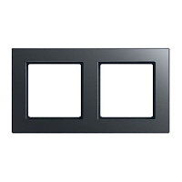 Дизайнерская рамка 2 местная, антрацит матовый, AC582BFANM Jung, серия A Creation