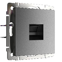 Дизайнерская розетка RJ-45, графит матовый, W1181064 Werkel