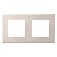 Дизайнерская рамка 2 местная, шампань, 2400620-034 Simon, серия 24 Harmonie