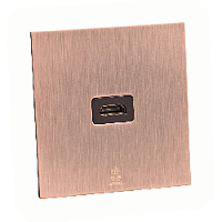 Дизайнерская розетка HDMI Aura Медь браш, BACHD Bonze