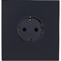 Дизайнерская розетка с заземлением, черный, SJAN13BC10 Salvador