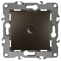 Дизайнерская розетка TV, бронза, Б0019340 Эра, одиночная, серия 12