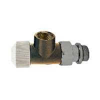 Дизайнерский клапан терморегулирующий осевой для радиатора, 1/2", бронза  0631-1500Z000 S.R.Rubinetterie