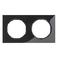 Дизайнерская рамка 2 местная, черный, глянцевый, 10122245 Berker, серия R.3