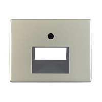 Центральная панель двойной розетки UAE, нержавеющая сталь, матовый, 14100004 Berker, серия Arsys