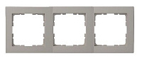Дизайнерская рамка 3 местная, серый матовый, 81003SCGM Wedder, серия R1
