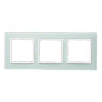 Дизайнерская рамка 3 местная, полярная белизна, глянцевый, стекло, 10136909 Berker, серия B.7