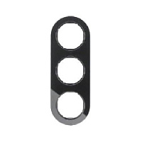 Дизайнерская рамка из акрила 3 местная, черный, 10132016 Berker