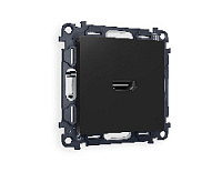 Комплект механизма розетки HDMI 2.0 40V/500mA 2.0GHz 5-18Gbit/s , черный матовый, MO814010 Ambrella Volt