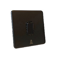 Дизайнерский выключатель Mira Черный уголь, BMB1KB Bonze одноклавишный проходной