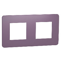 Дизайнерская рамка 2 местная, лиловый/белый, NU280414 Schneider Electric, серия Unica Studio