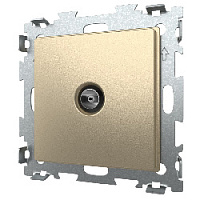 Дизайнерская розетка телевизионная, шампань, GL-W201V-BGG CGSS, серия Эстетика