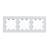 Дизайнерская рамка 3 местная, белый матовый, стекло, ATN330103 Schneider Electric, серия Atlas Design Nature