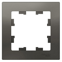 Дизайнерская рамка 1 местная, сталь, ATN000901 Schneider Electric, серия Atlas Design