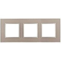 Дизайнерская рамка 3 местная, шампань, Б0034509 Эра, серия Elegance