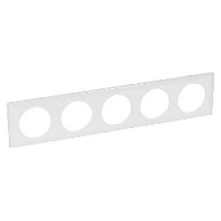 Дизайнерская рамка 5 местная, белый глянец, 066630 Legrand, серия Celiane