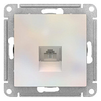 Дизайнерская розетка телефонная RJ-11, жемчуг, ATN000481 Schneider Electric, серия Atlas Design