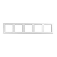 Дизайнерская рамка ударопрочная 5 местная, белый, AS585BFWW Jung, серия AS 500