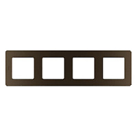 Дизайнерская рамка 4 местная, бронза, 673969 Legrand, серия Inspiria