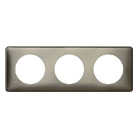 Дизайнерская рамка 3 местная, вольфрам, 068973 Legrand, серия Celiane