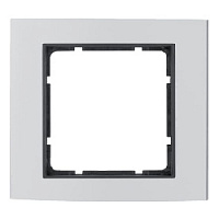 Дизайнерская рамка 1 местная, алюминий/антрацитовый, 10113004 Berker, серия B.3