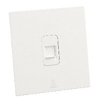 Дизайнерская розетка компьютерная RJ45 кат. 6 Aura Белый лед, BAWIRJ456 Bonze