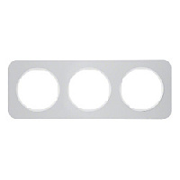 Дизайнерская рамка 3 местная, алюминий/полярная белизна, 10132174 Berker, серия R.1