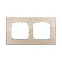 Дизайнерская рамка 2 местная, шампань стекло, 844216-1 LK Studio, серия LK80