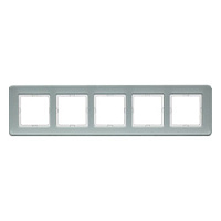 Дизайнерская рамка 5 местная, полярная белизна, стекло, 10156079 Berker, серия Q.7