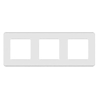 Дизайнерская рамка 3 местная, белый, 673950 Legrand, серия Inspiria