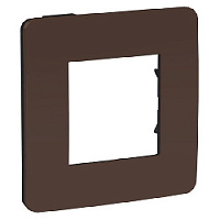 Дизайнерская рамка 1 местная, шоколад/антрацит, NU280217 Schneider Electric, серия Unica Studio