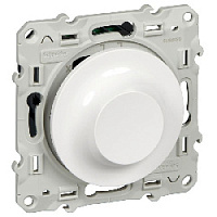 Дизайнерский светорегулятор 4-400 Вт, белый, S52R512 Schneider Electric, диммер, серия Odace