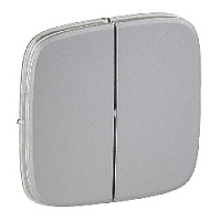 Двойная клавиша выключателя алюминий, 755027 Legrand, серия Valena Allure