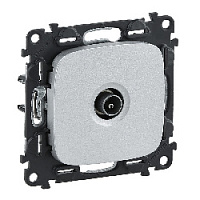 Дизайнерская розетка TV одиночная, алюминий, 753951 Legrand, серия Valena Allure