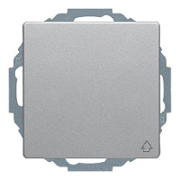 Дизайнерская розетка с заземлением и с крышкой, алюминиевый, бархатный лак, 47446084 Berker, серии Q.1/Q.3/Q.7